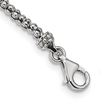 Sterling Silver Rhodium-Plated CZ Heart Dangle Necklace — alternate view