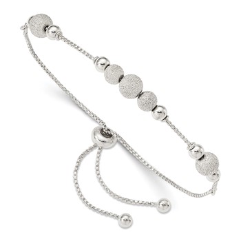 Sterling Silver Beaded Adjustable Bracelet