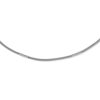 Sterling Silver 3mm Corona Chain & Beads Necklace