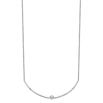 Sterling Silver Rhodium-plated Polished w/ 1 in ext. Necklace — alternate view
