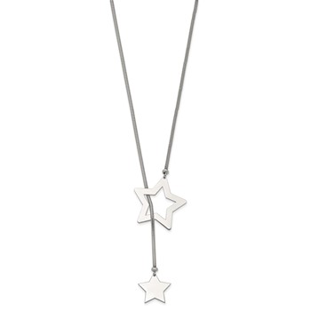 Sterling Silver Star Cable Wrap Necklace — alternate view