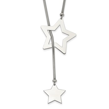 Sterling Silver Star Cable Wrap Necklace