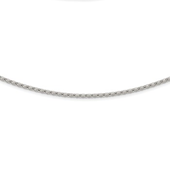Sterling Silver Enclosed CZ Chain Necklace