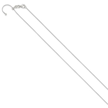 Sterling Silver Polished .75mm Snake Adjustable Necklace — alternate view