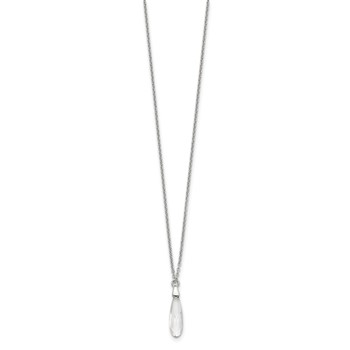Sterling Silver Crystal Necklace — alternate view