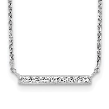 Sterling Silver CZ Bar Necklace
