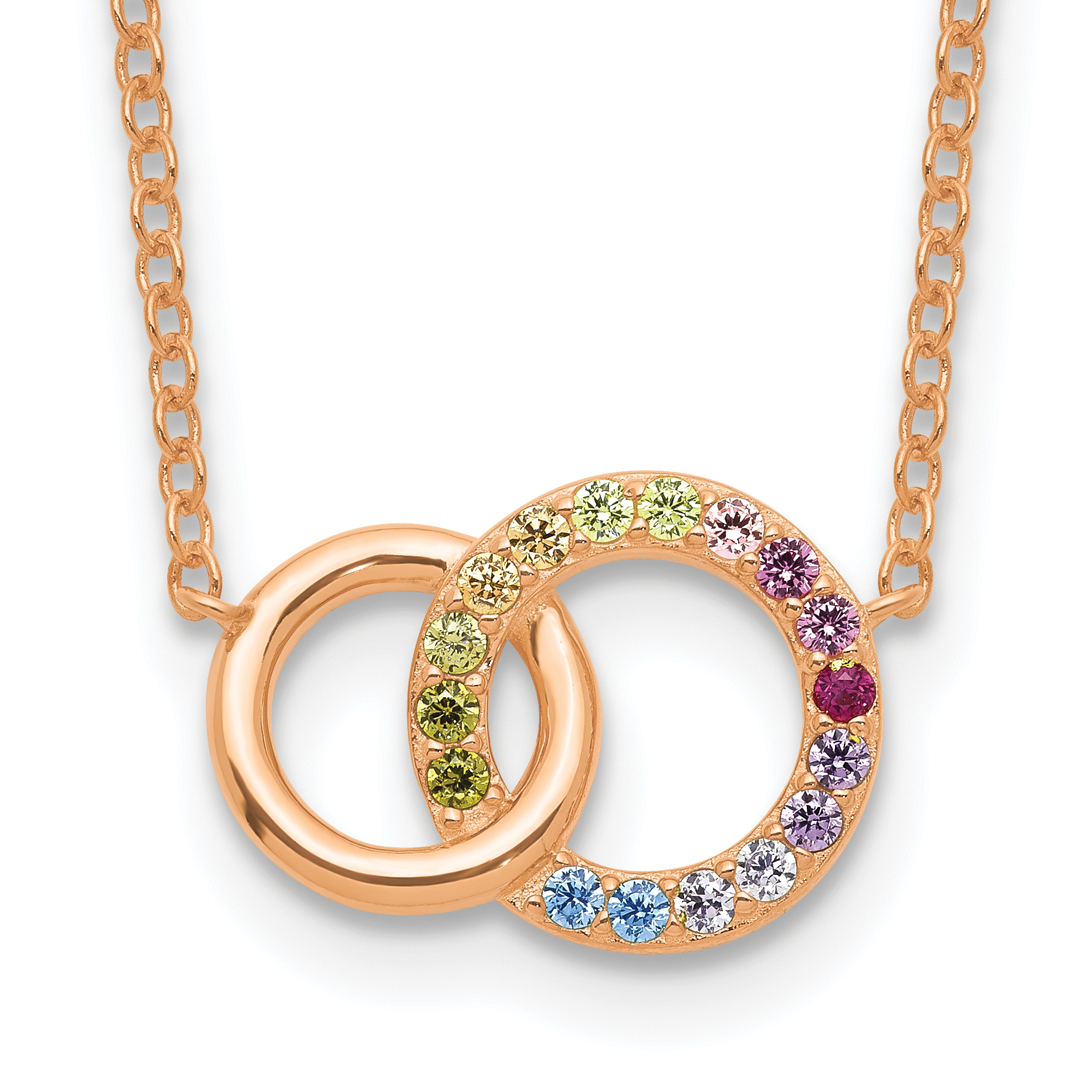 Triple Circle Link Necklace – Friction Jewelry Inc