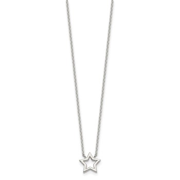 Sterling Silver Cut-Out Star Pendant Necklace — alternate view