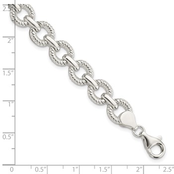 Sterling Silver Polished Fancy Link Bracelet — alternate view