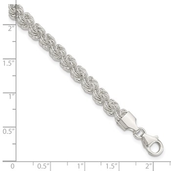 Sterling Silver Polished Love Knot Bracelet — alternate view