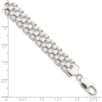Sterling Silver Polished Fancy Link Bracelet — alternate view