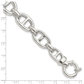 Sterling Silver Polished Fancy Link Bracelet — alternate view
