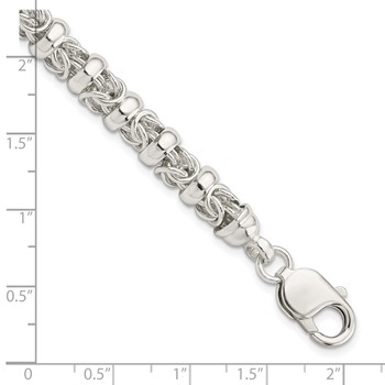 Sterling Silver Fancy Byzantine Bracelet — alternate view