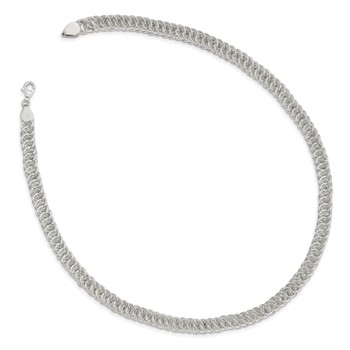 Sterling Silver Polished Fancy Circle Link 18.5in Necklace — alternate view