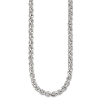 Sterling Silver Polished Spiga Necklace — alternate view