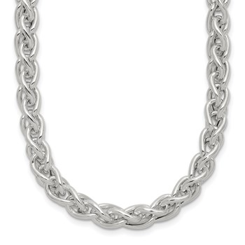 Sterling Silver Polished Spiga Necklace