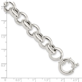 Sterling Silver Polished Fancy Link Bracelet — alternate view