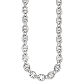 Sterling Silver Polished Fancy Link 18in Necklace — alternate view
