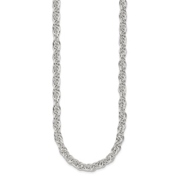 Sterling Silver Polished Fancy Link Necklace — alternate view