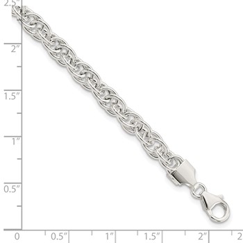 Sterling Silver Polished Fancy Link Bracelet — alternate view