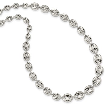 Sterling Silver Polished Fancy Link 18in Necklace — alternate view
