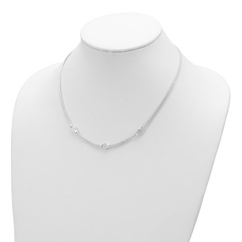 Sterling Silver Mesh Fancy Necklace — alternate view