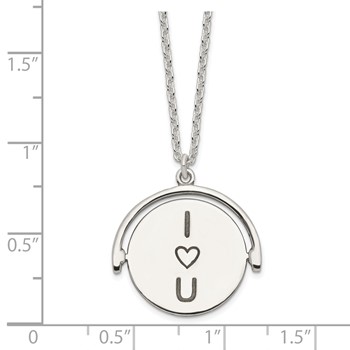 Sterling Silver I Love You Forever Necklace — alternate view