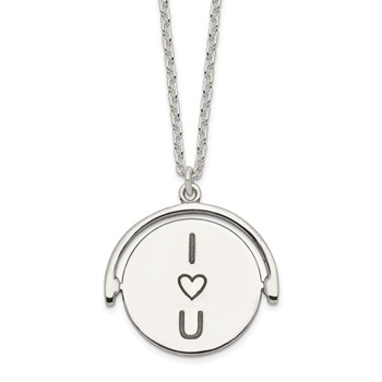 Sterling Silver I Love You Forever Necklace