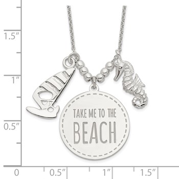 Sterling Silver Take Me to the Beach Necklace — alternate view