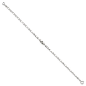 Sterling Silver Antiqued Polished Canoe / Kayak Link Bracelet — alternate view