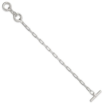 Sterling Silver Open Link 6.5in with 1in ext. Toggle Bracelet — alternate view