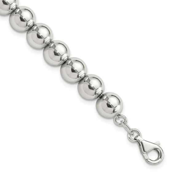 Nova Adult Bracelet (4mm + 8mm Beads) 7 Inches / Sterling Silver