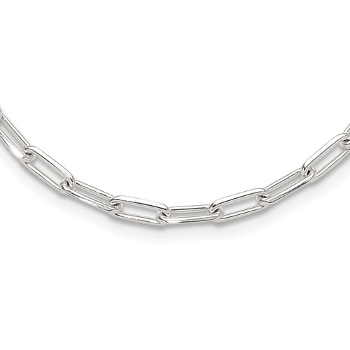 Sterling Silver 4.2mm Paperclip Link w/ 2in ext Necklace