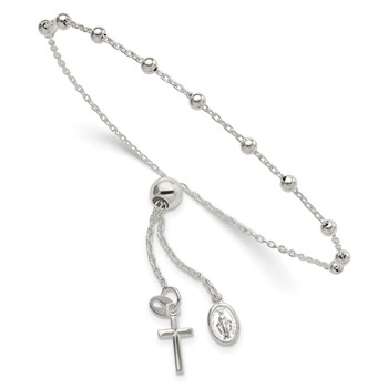 Sterling Silver Adjustable Rosary Bracelet