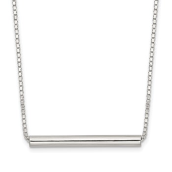 Sterling Silver Polished Slide Bar Necklace