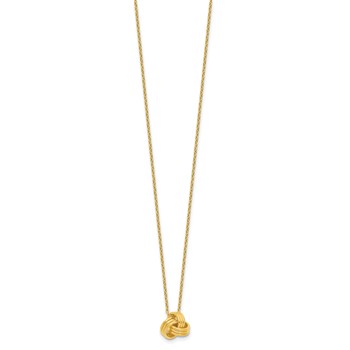 Affordable Expressions Sterling Silver Gold-tone Love Knot 16 Inch Necklace with 2 inch extension — alternate view