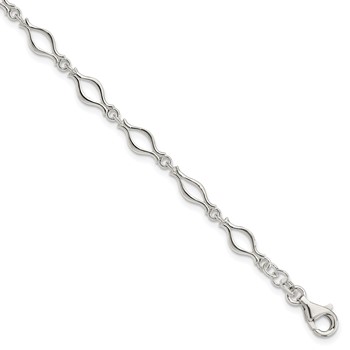 Sterling Silver 5mm Fancy Link Bracelet