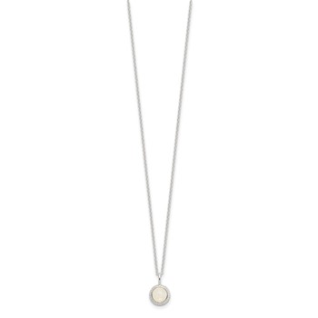 Sterling Silver E-coated Moonstone 17.75in with 2in ext Necklace — alternate view