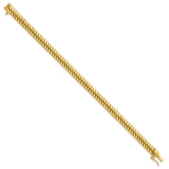 Sterling Silver Gold-Tone Polished Fancy 5.8mm S-Link 7 Inch Bracelet — alternate view