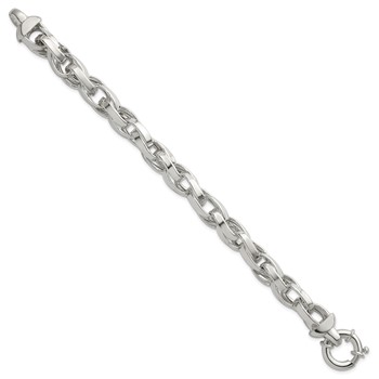Sterling Silver Polished Double Twisted Link 7.75 inch Bracelet — alternate view