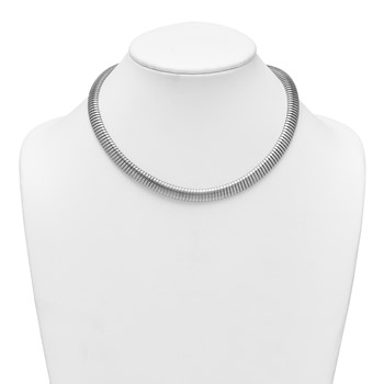 Sterling Silver Rhodium-plated Polished 9mm Cubetto 17.5 inch Necklace — alternate view