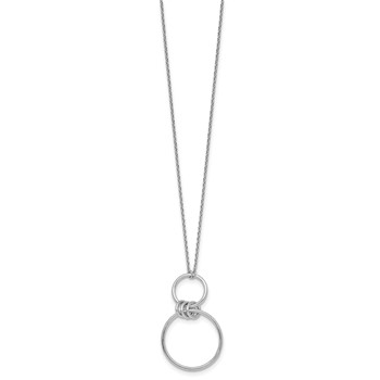 Sterling Silver Rhodium-plated Polished Circles 17.75 inch Necklace — alternate view