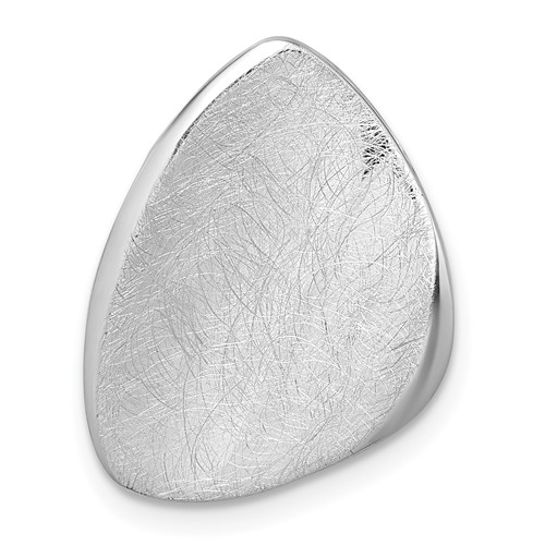 Sterling Silver Rhodium-plated Scratch-finish Fancy Chain Slide Pendant