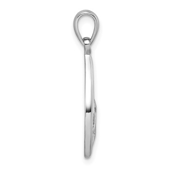 Sterling Silver Rhodium-plated Polished Fancy Celtic Design Pendant — alternate view