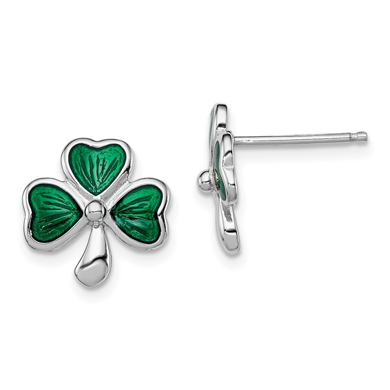 Sterling Silver Madi K Enameled Children's Pink Bow Post Earrings