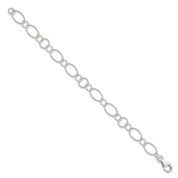 Sterling Silver Fancy Link Bracelet — alternate view