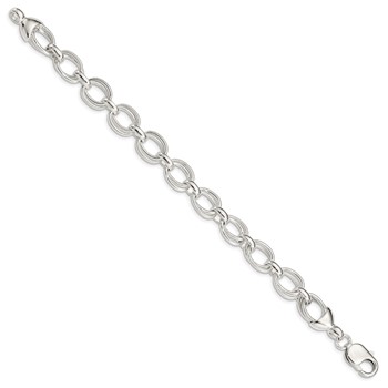 Sterling Silver 7.5inch Fancy Link Bracelet — alternate view