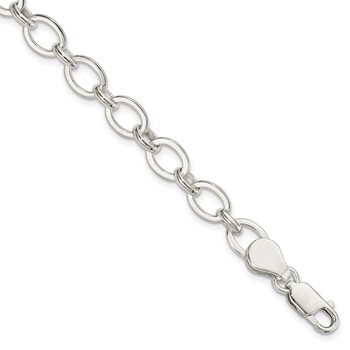 Sterling Silver 8 inch Fancy Link Bracelet