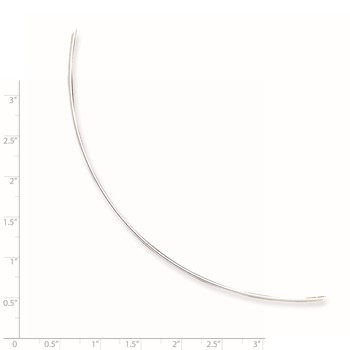 Sterling Silver Solid Polished 1.2mm Neck Wire Necklace — alternate view