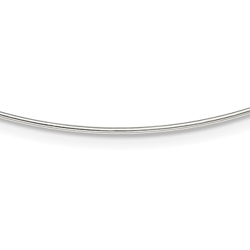 Sterling Silver Solid Polished 1.2mm Neck Wire Necklace